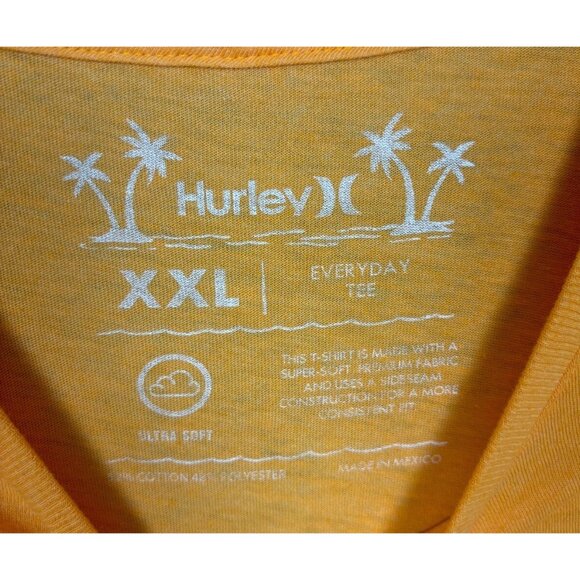 Hurley Mens Sun Flowers Everyday Tee Orange XXL New With Tag's. - Picture 4 of 8